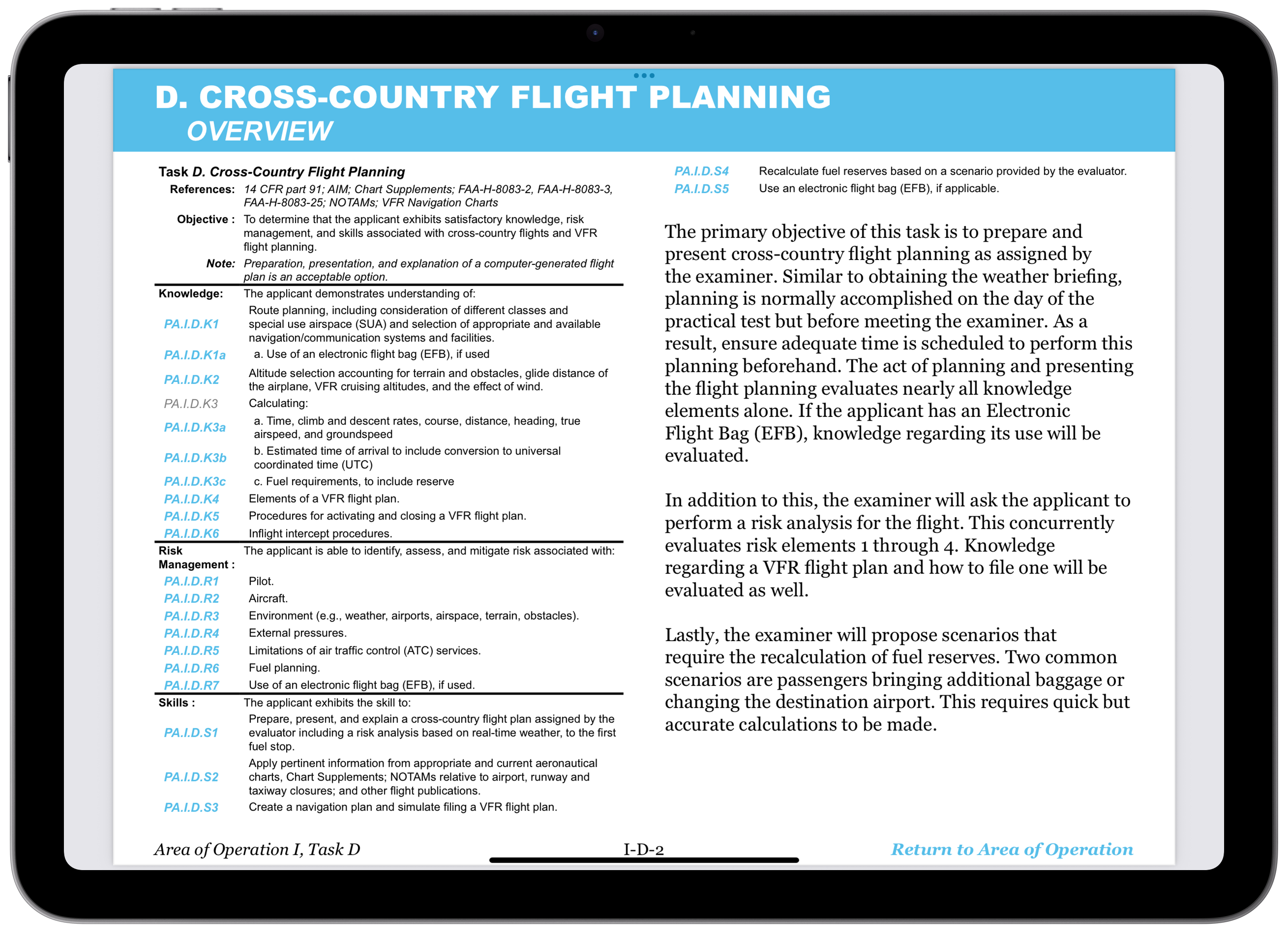 ACS-aligned structure shown in the app
